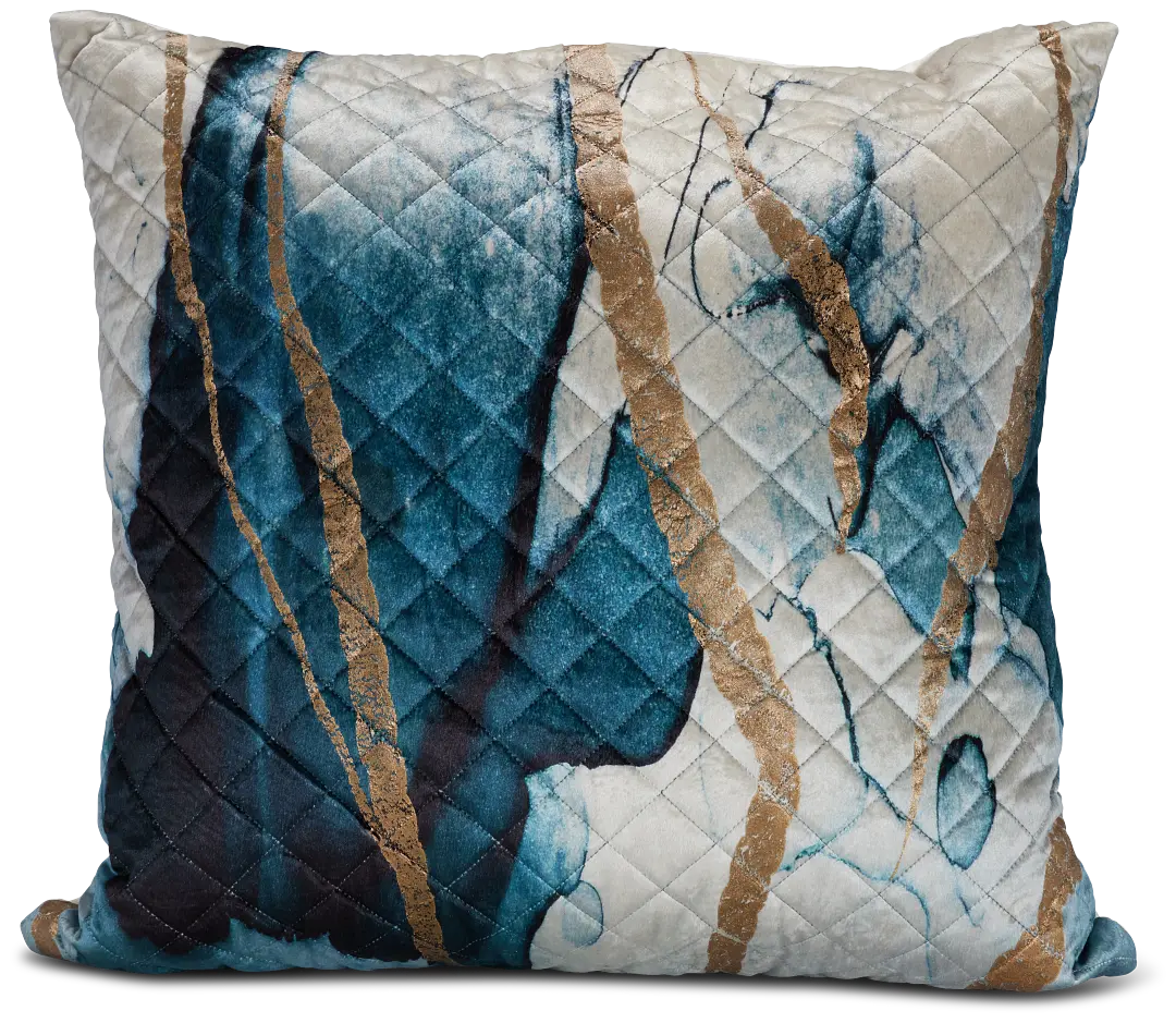 Langston Blue 22" Square Accent Pillow Langston Blue 22" Square Accent Pillow