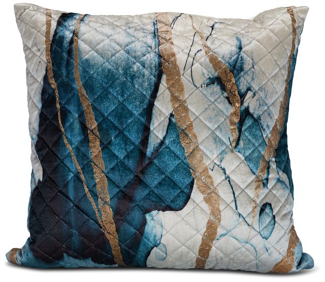 Langston Blue 22" Square Accent Pillow