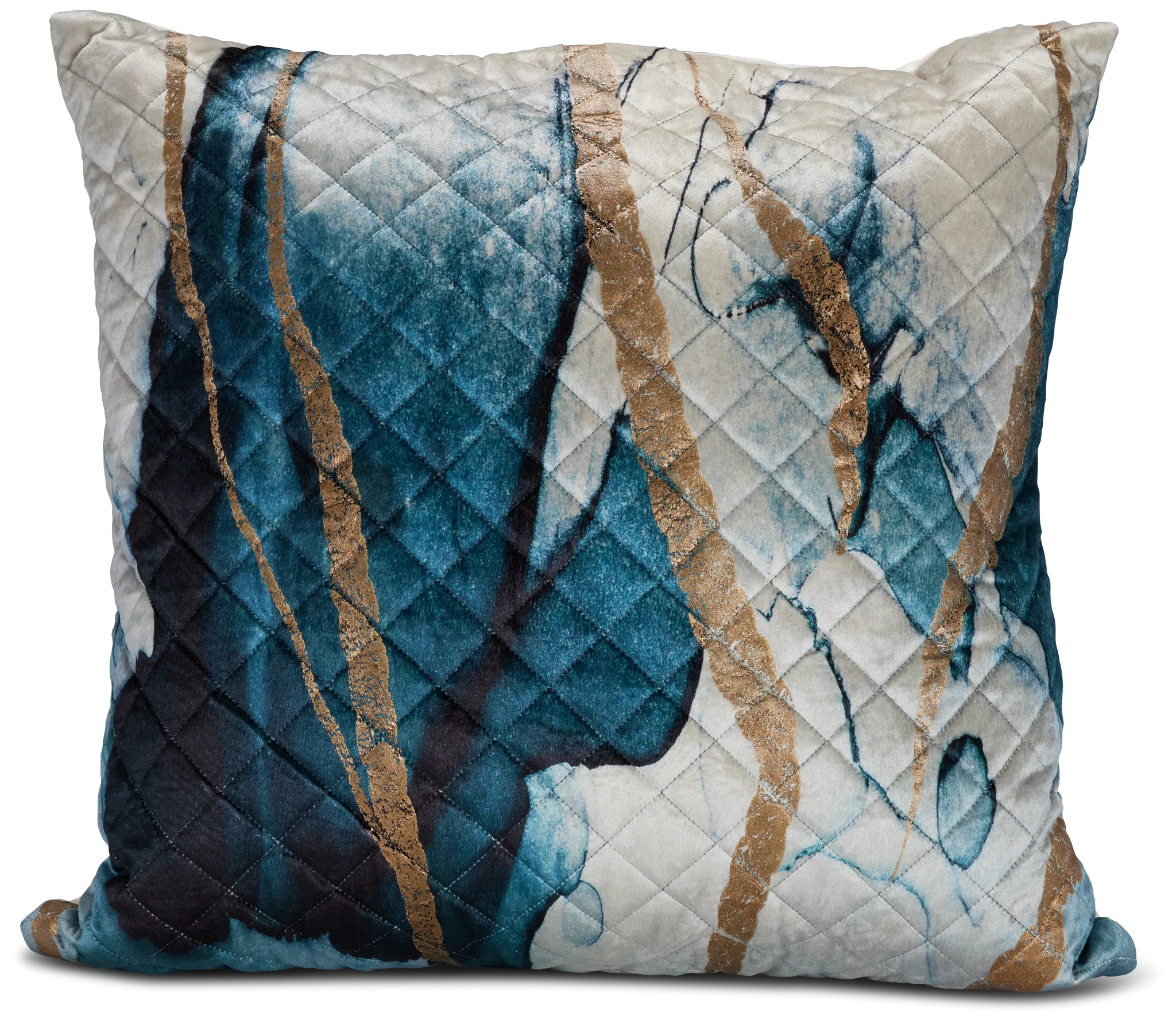 Langston Blue 22" Square Accent Pillow