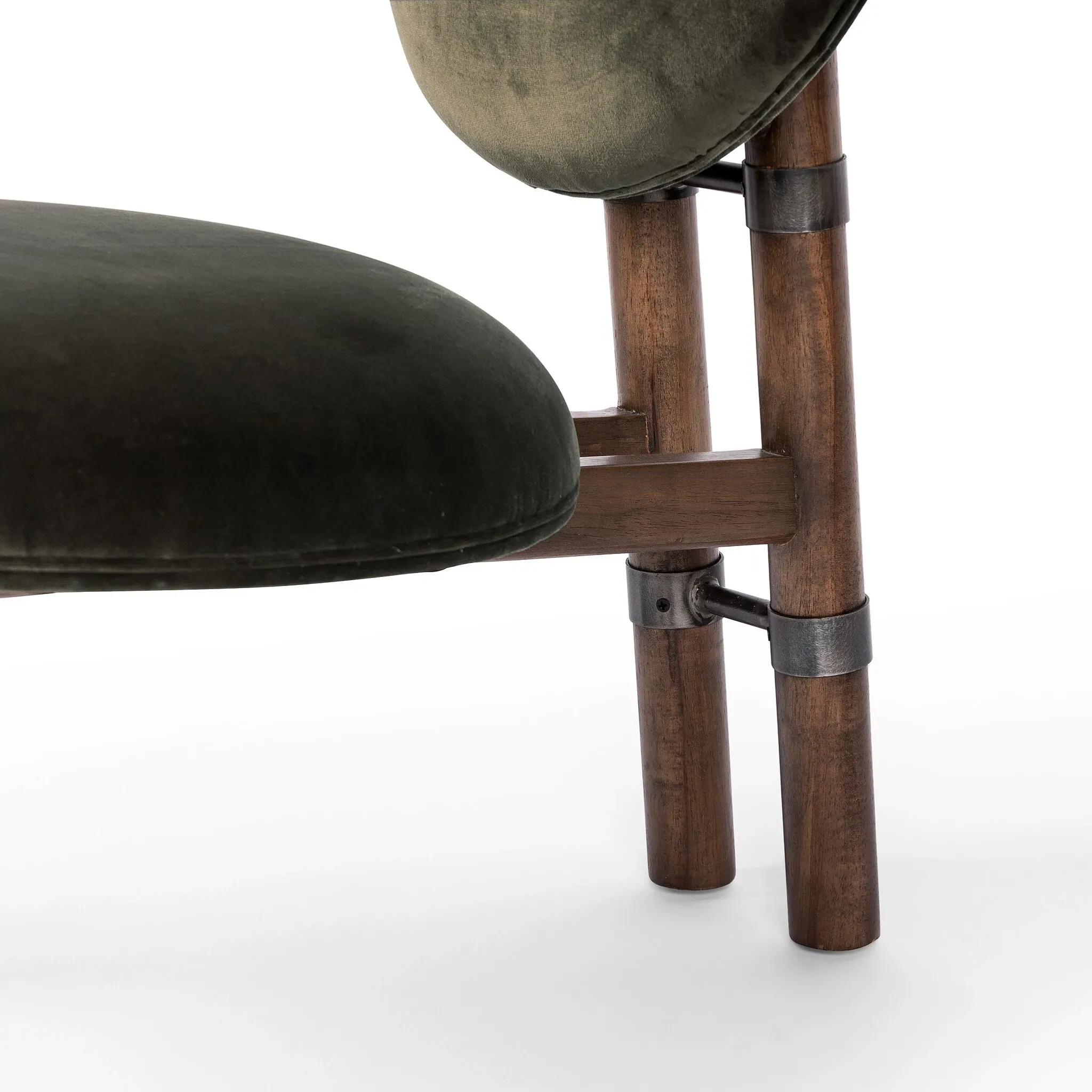 Four Hands Cari Dark Green Velvet Accent Chair