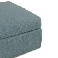 Destin Sutton Blue Fabric Cocktail Ottoman