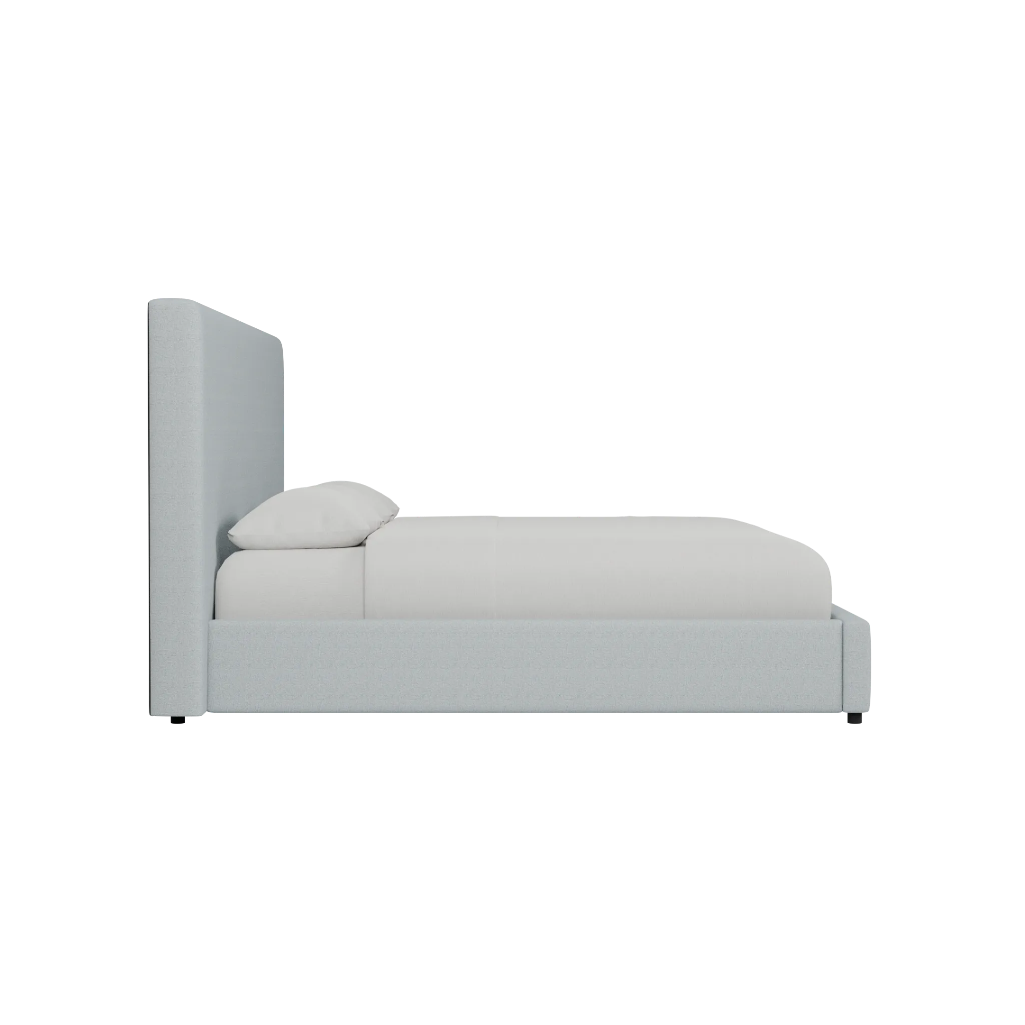 Grayton Natural Beauty Light Blue 54" Upholstered Platform Bed