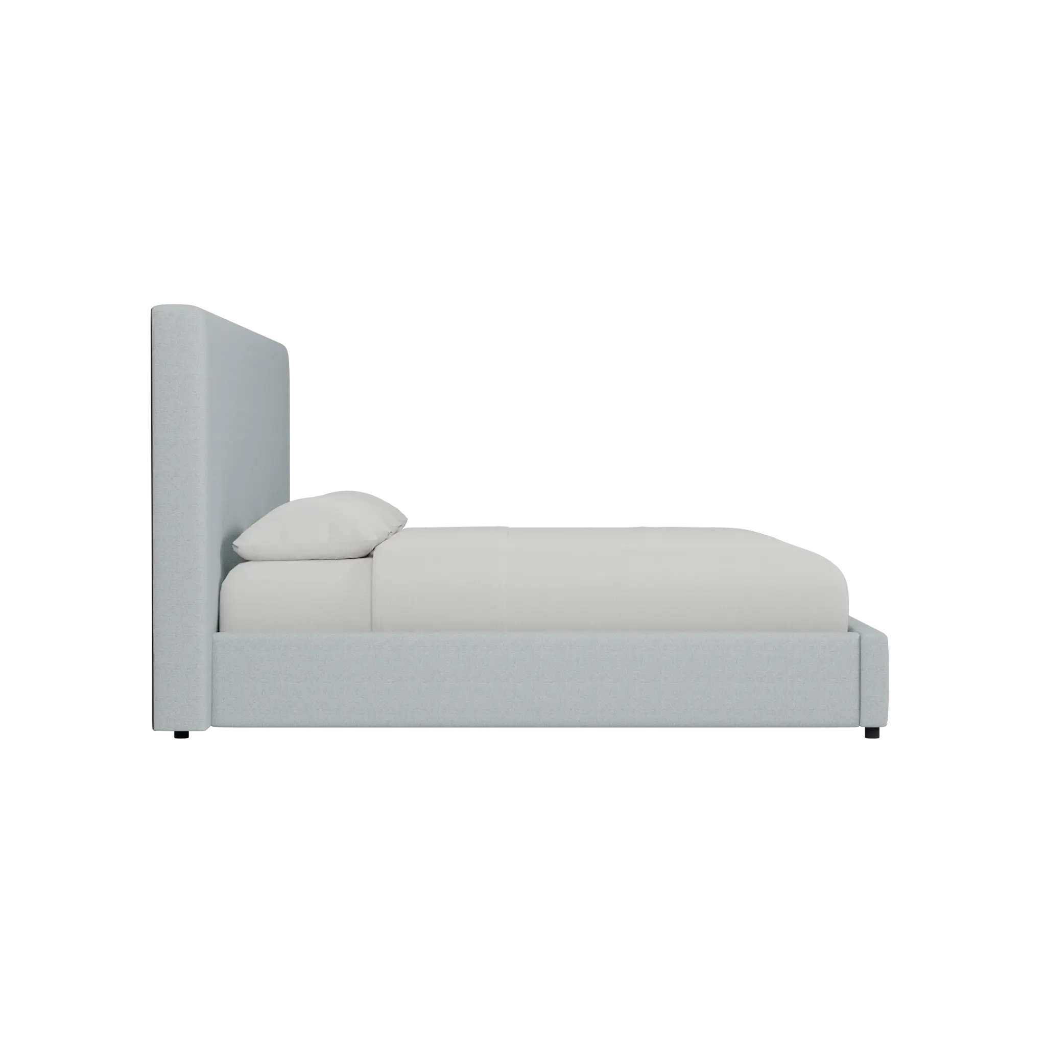 Grayton Natural Beauty Light Blue 54" Upholstered Platform Bed Grayton Natural Beauty Light Blue 54" Upholstered Platform Bed