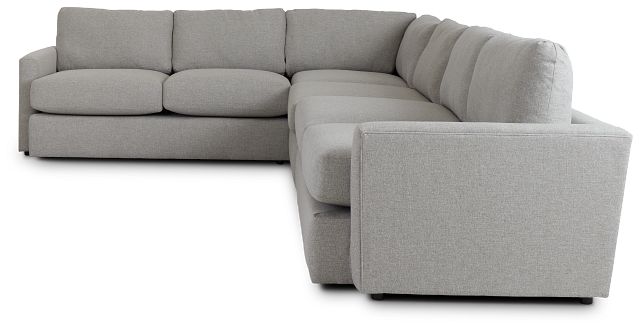 Noah Khaki Fabric Medium Two-arm Sectional