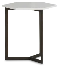 Lilia Black Marble Accent Table