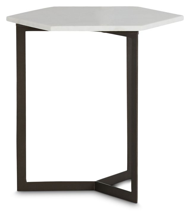 Lilia Black Marble Accent Table