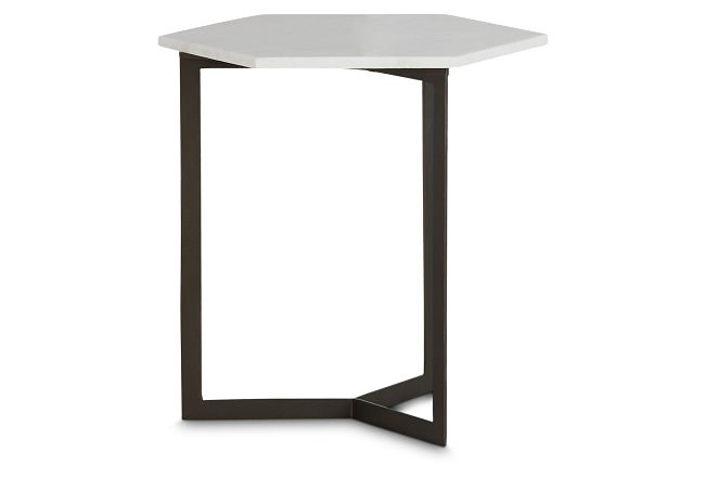 Lilia Black Marble Accent Table