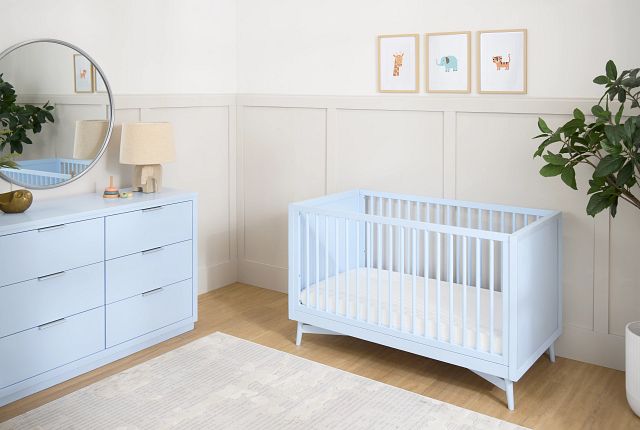 Henry Light Blue 2-in-1 Crib
