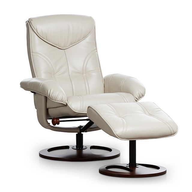 Willis Taupe Micro Recliner & Ottoman