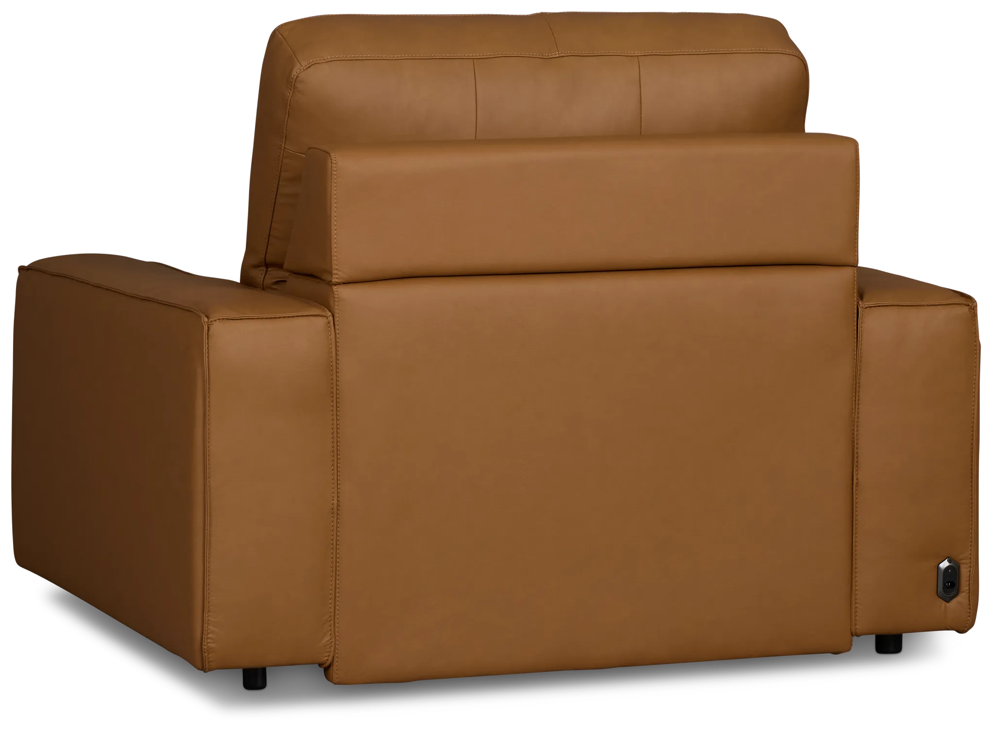 Rudy Brown Lthr/vinyl Power Reclining Chaise