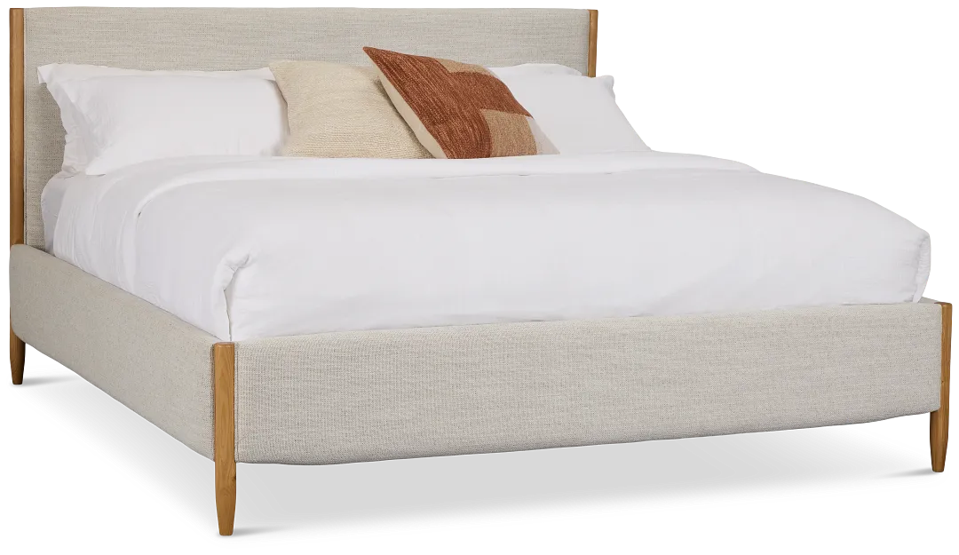 Stockton White Uph Panel Bed