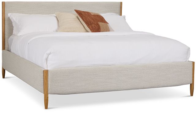 Stockton White Uph Panel Bed