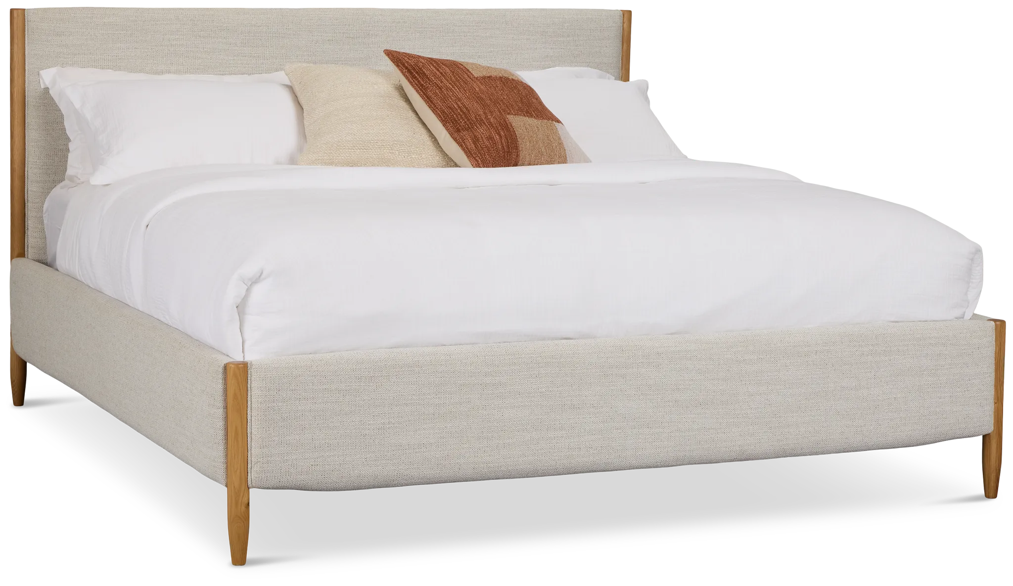 Stockton White Uph Panel Bed