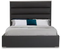 Cortina Gray Uph Platform Bed