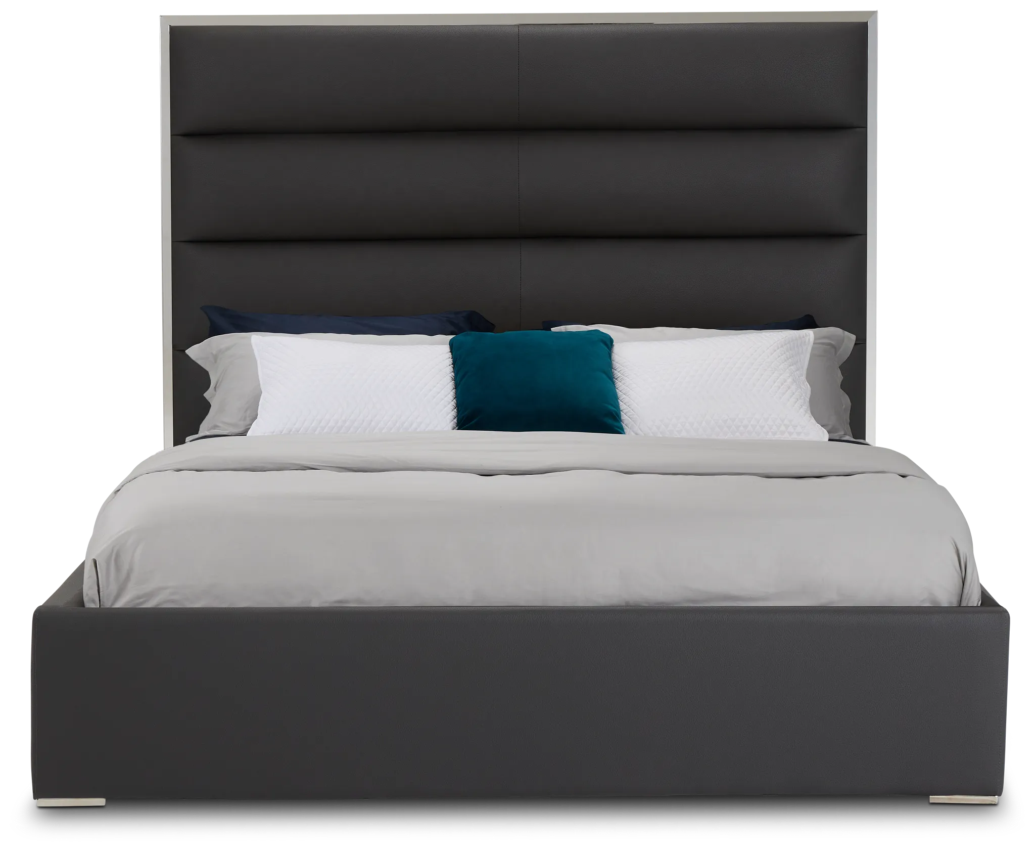 Cortina Gray Uph Platform Bed