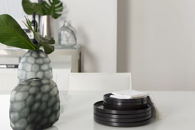 Peoria Dark Gray Small Vase