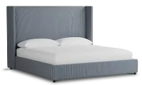 Captiva Lucy Navy 60" Upholstered Shelter Bed
