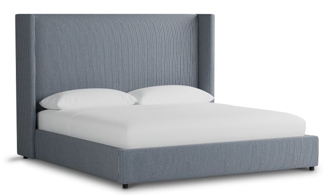 Captiva Lucy Navy 60" Upholstered Shelter Bed