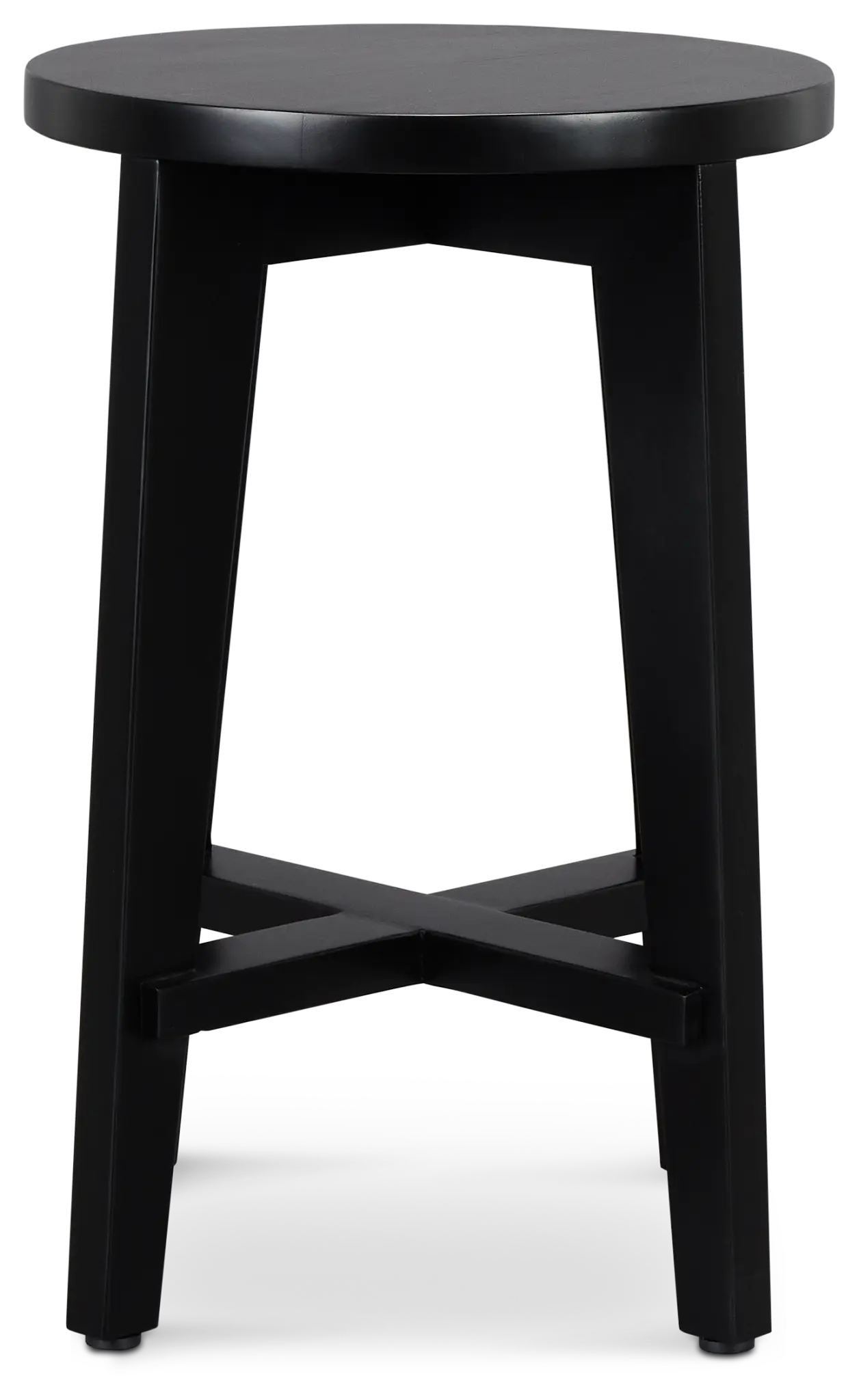 Boden Black Wood Round Chairside Table Boden Black Wood Round Chairside Table