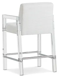 Ocean Drive Whiteacrylic 24" Upholstered Barstool