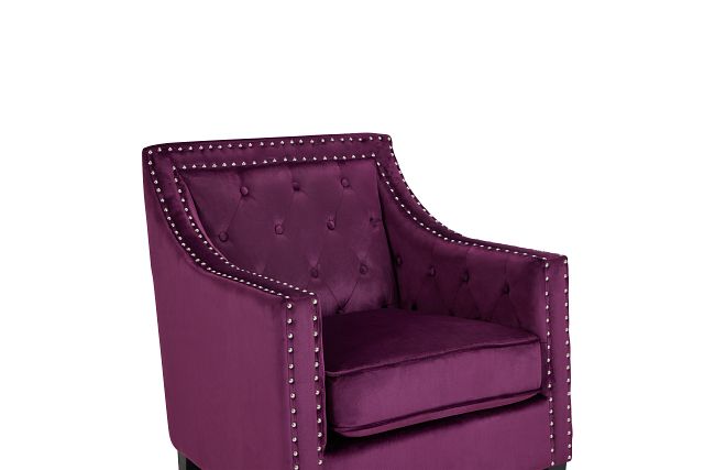 Tiffany Purple Velvet Accent Chair
