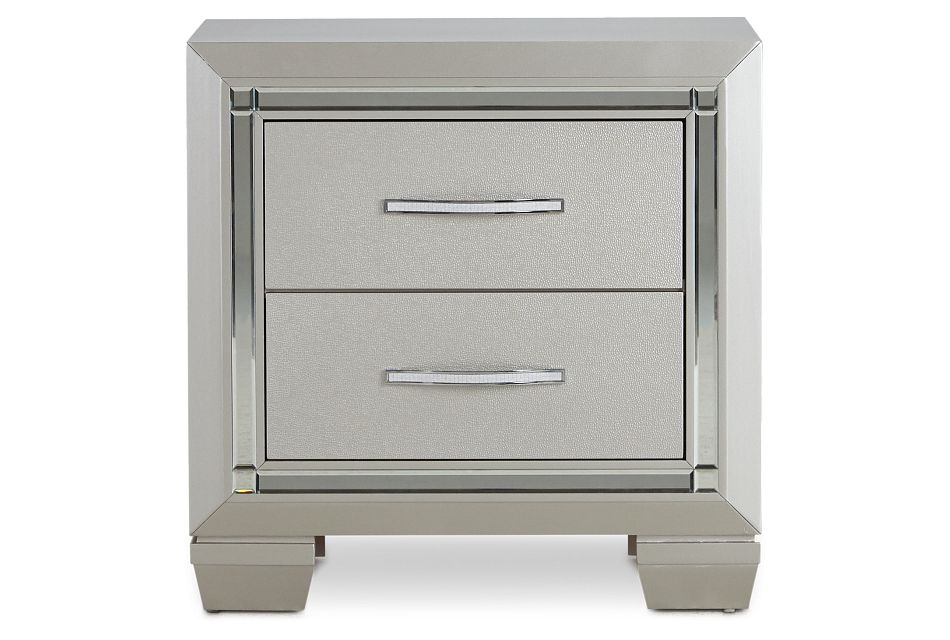 Platinum Silver Nightstand