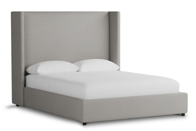 Captiva Maguire Gray 60" Upholstered Shelter Bed