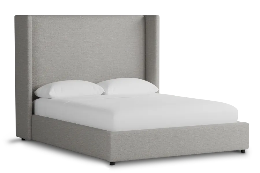 Captiva Maguire Gray 60" Upholstered Shelter Bed