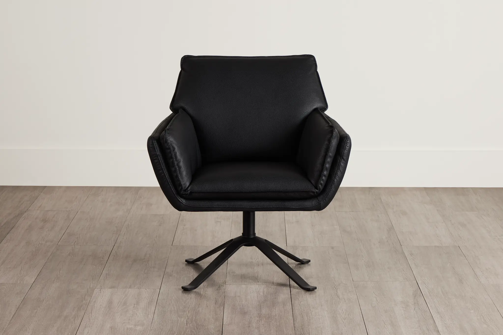 Farley Black Micro Swivel Accent Chair Farley Black Micro Swivel Accent Chair