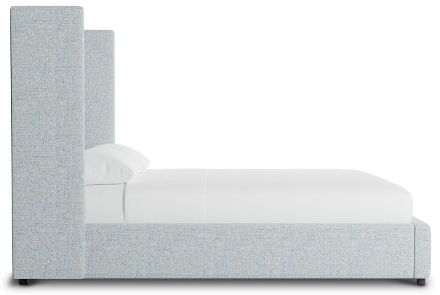 Captiva Natural Beauty Light Blue 60" Upholstered Shelter Bed