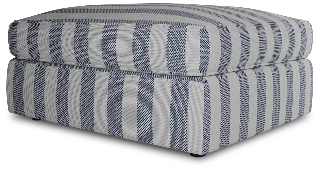 Siesta Sea Lane Dark Blue Fabric Ottoman