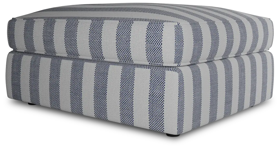 Siesta Sea Lane Dark Blue Fabric Ottoman Siesta Sea Lane Dark Blue Fabric Ottoman