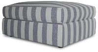 Siesta Sea Lane Dark Blue Fabric Ottoman