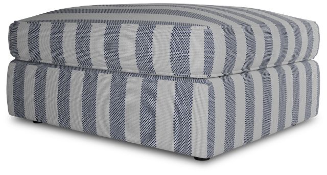 Siesta Sea Lane Dark Blue Fabric Ottoman