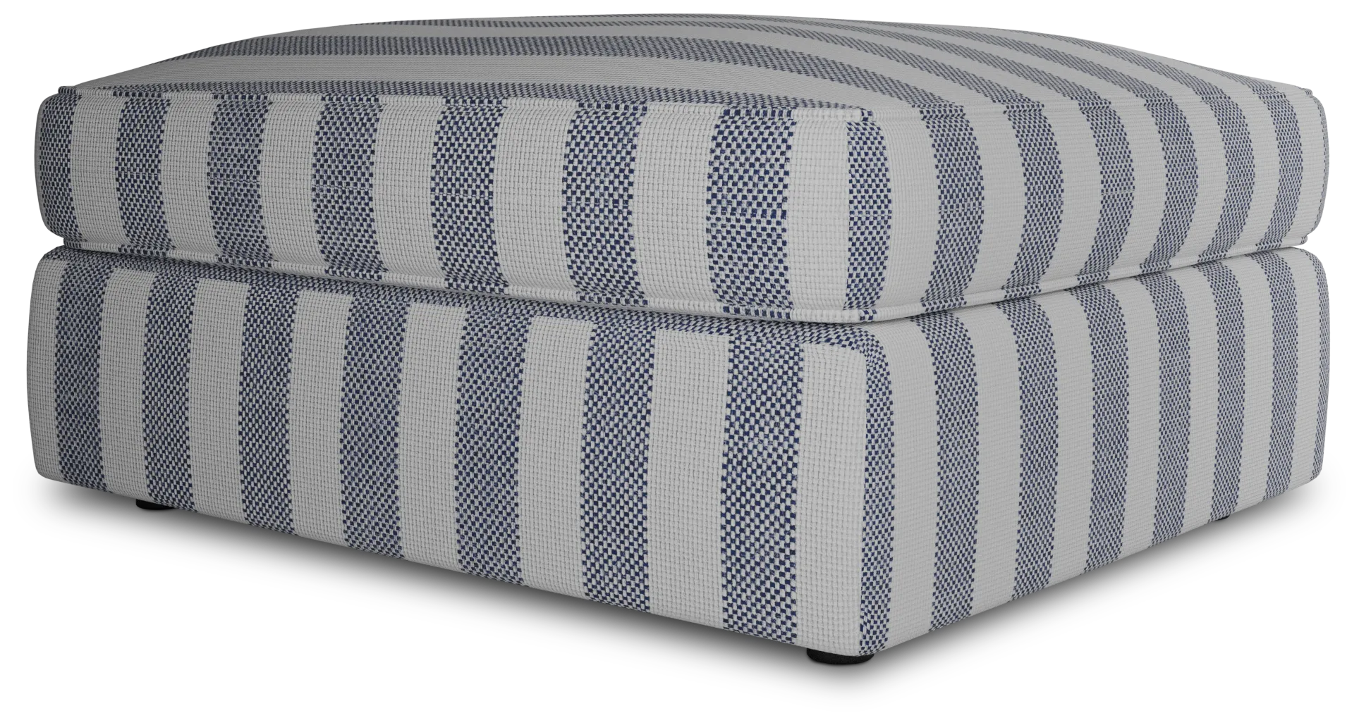 Siesta Sea Lane Dark Blue Fabric Ottoman