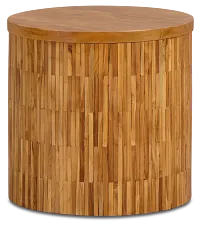 Haven Mid Tone Wood Round End Table