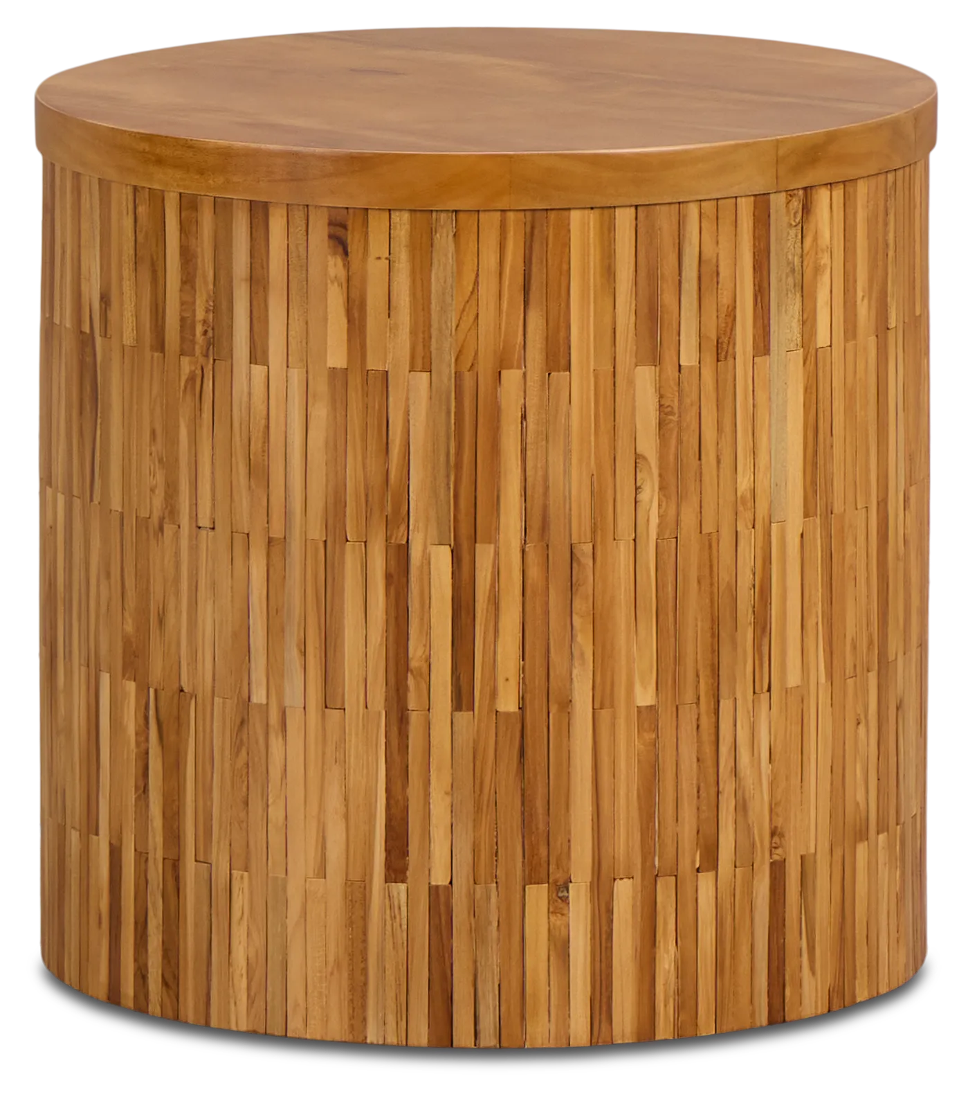 Haven Mid Tone Wood Round End Table