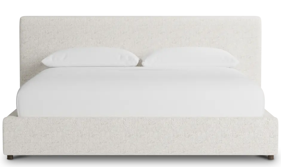 Grayton Natural Beauty Beige 44" Upholstered Platform Bed Grayton Natural Beauty Beige 44" Upholstered Platform Bed