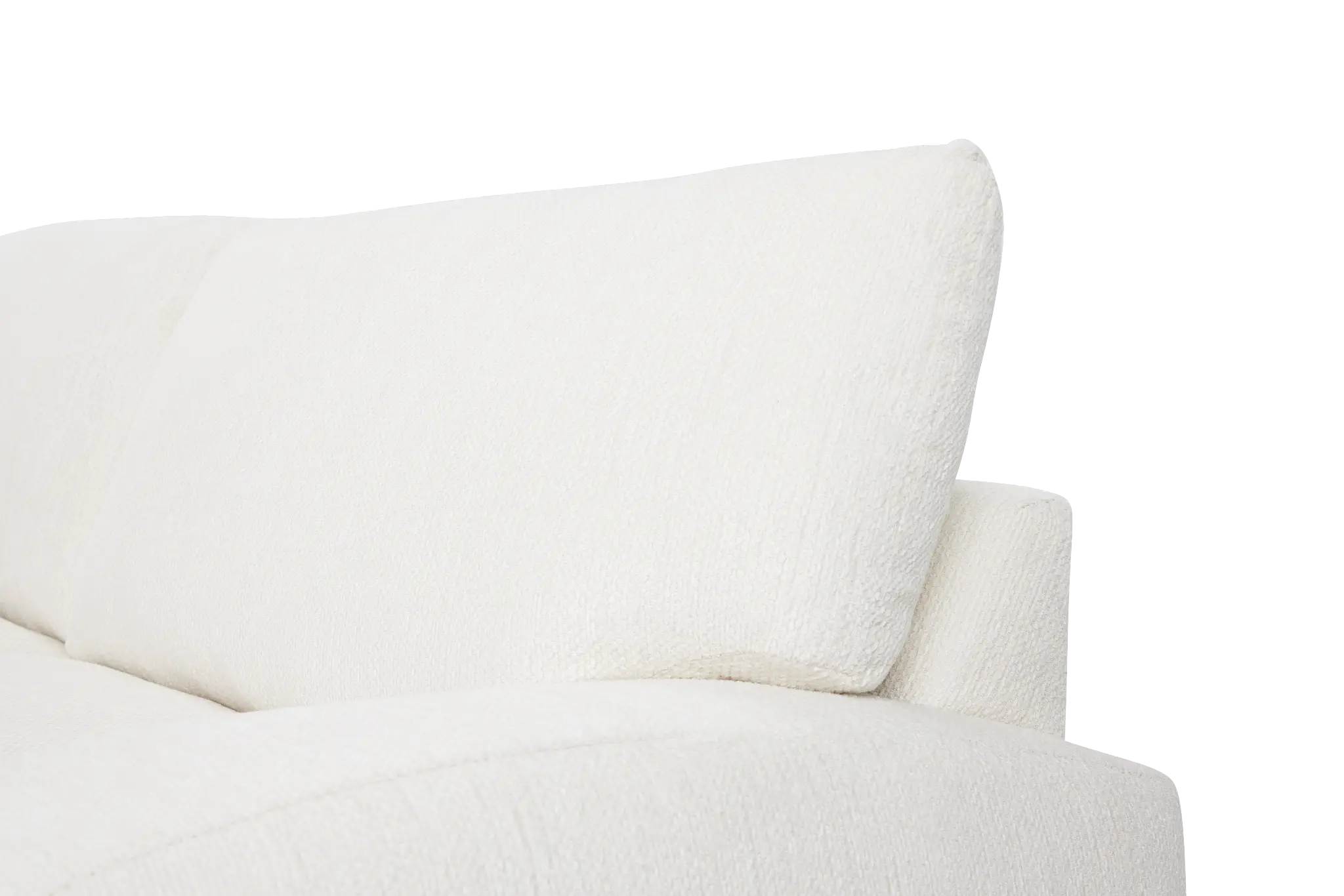 Alpha White Fabric Large Left Chaise Sectional Alpha White Fabric Large Left Chaise Sectional