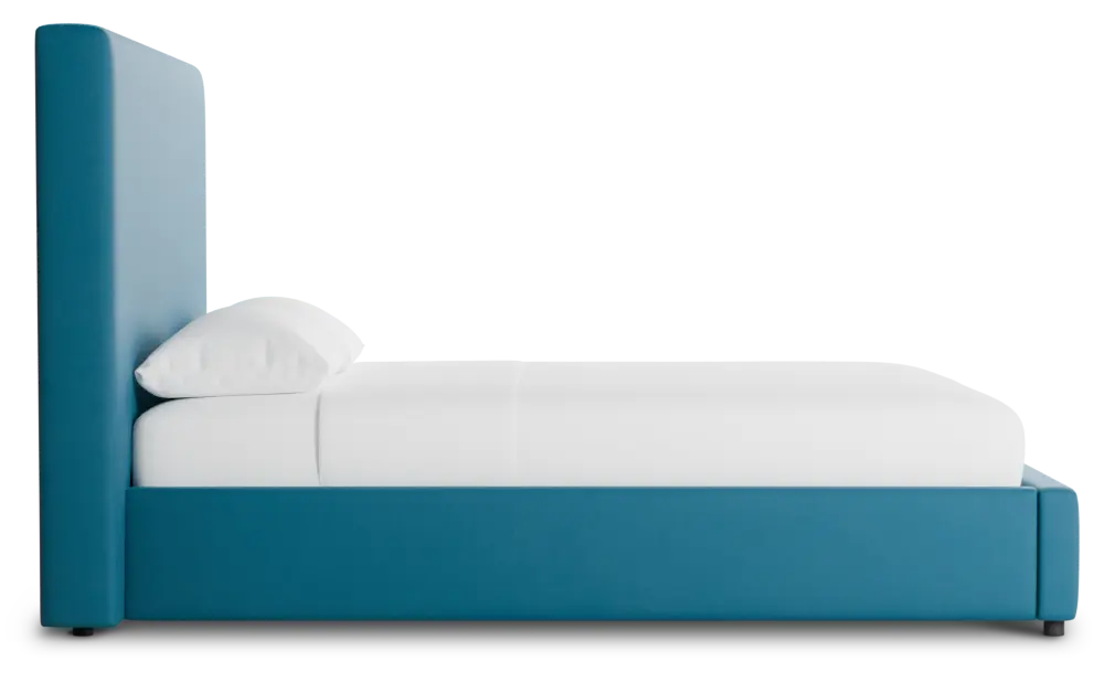 Grayton Joya Teal 54" Upholstered Platform Bed Grayton Joya Teal 54" Upholstered Platform Bed