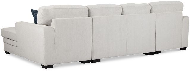 Everly Gray Fabric Double Chaise Sleeper Storage Sectional
