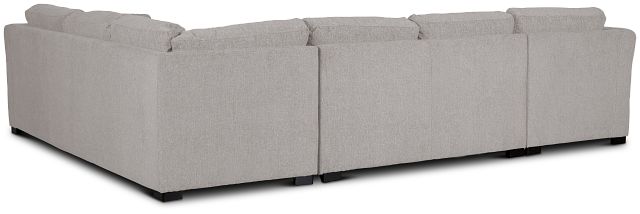 Amber Light Gray Fabric Large Left Chaise Storage Sleeper Sectional