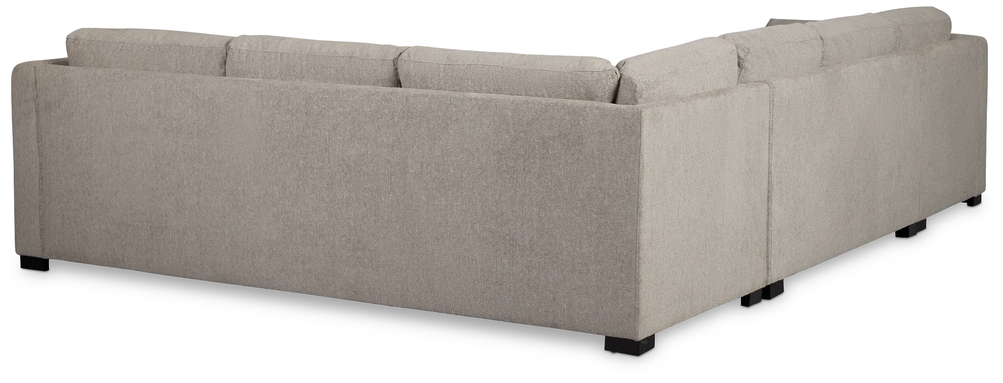 Amber Light Gray Fabric Large Left Chaise Storage Sleeper Sectional