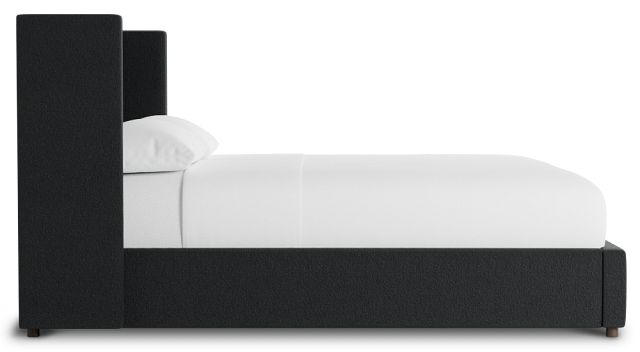 Captiva Elite Black 48" Upholstered Shelter Bed