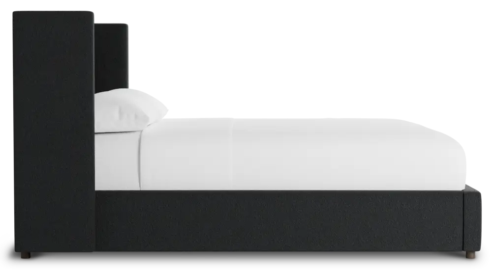 Captiva Elite Black 48" Upholstered Shelter Bed Captiva Elite Black 48" Upholstered Shelter Bed