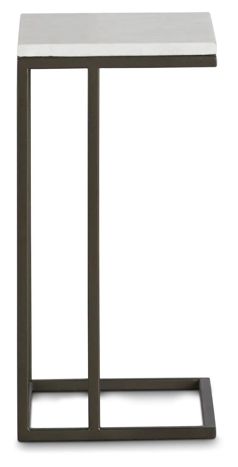 Tallie Black Marble Chairside Table