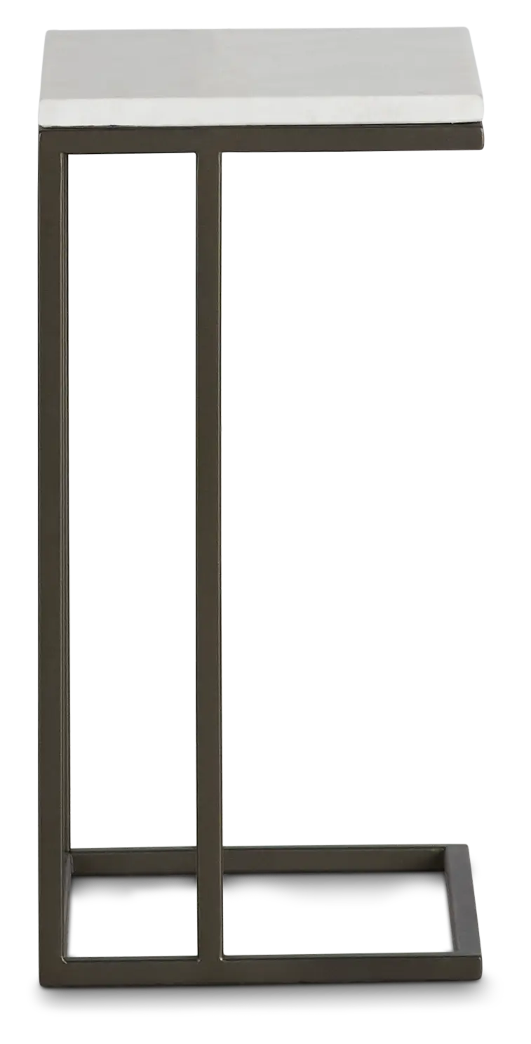 Tallie Black Marble Chairside Table Tallie Black Marble Chairside Table