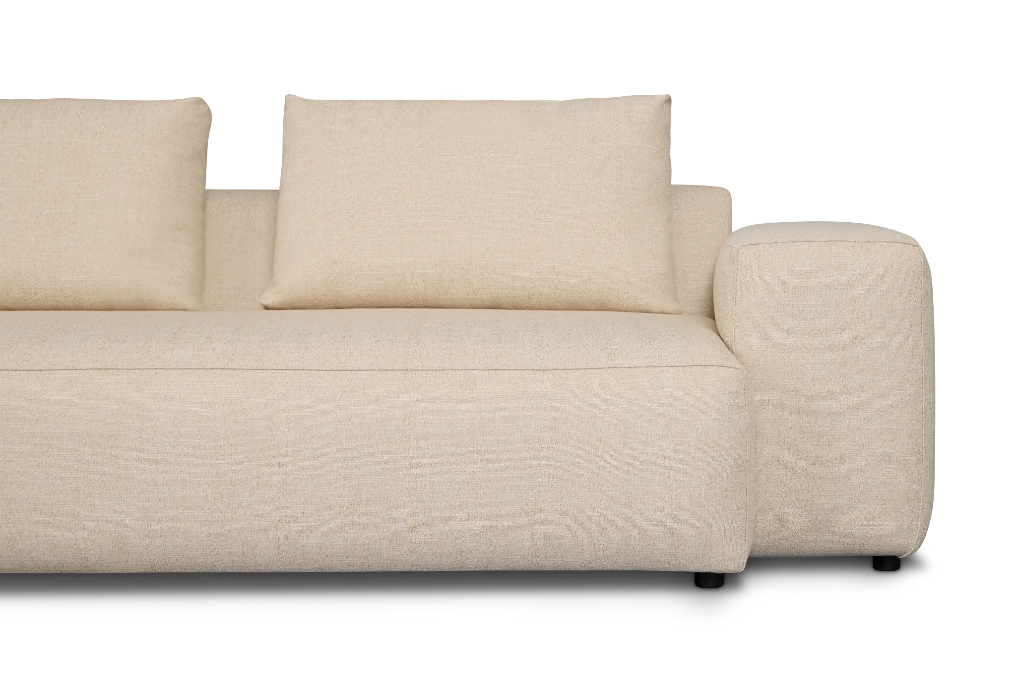 Cleo Beige Fabric Left Chaise Sectional Cleo Beige Fabric Left Chaise Sectional