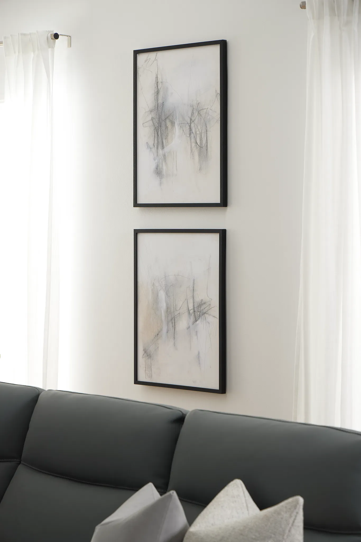 Augustine Light Gray Framed Wall Art