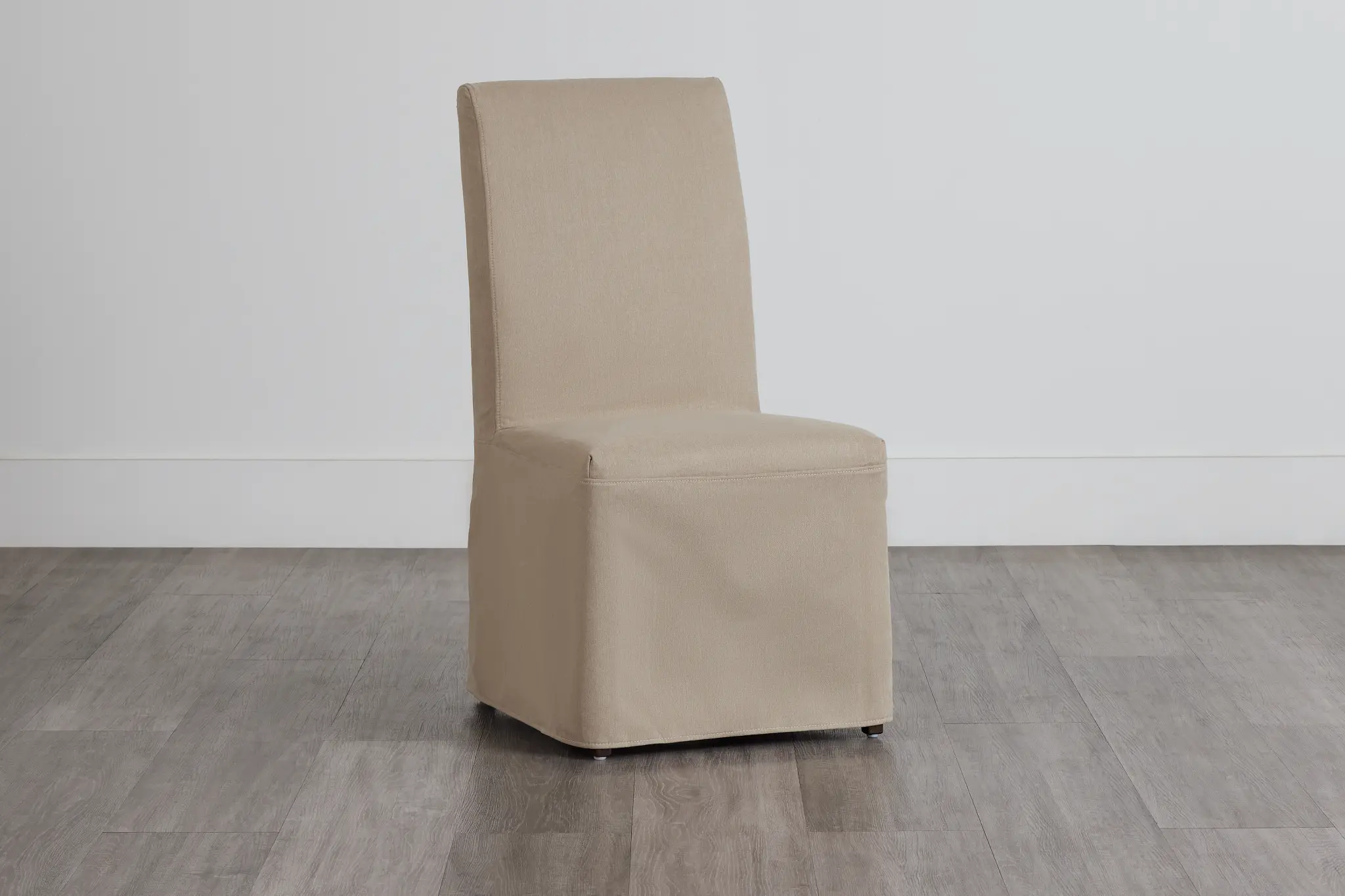 Destination Beige Long Slipcover Chair With Medium-tone Leg Destination Beige Long Slipcover Chair With Medium-tone Leg